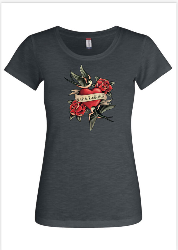 T-shirt svart dam tattoo
